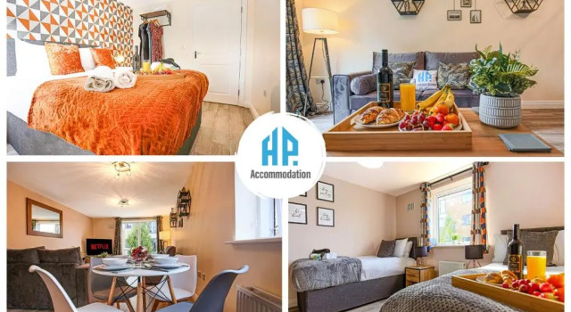 Апартаменты Cosy Two Bedroom, Two Bathroom Apartment in Milton Keynes by HP Accommodation - Free Parking and Wifi