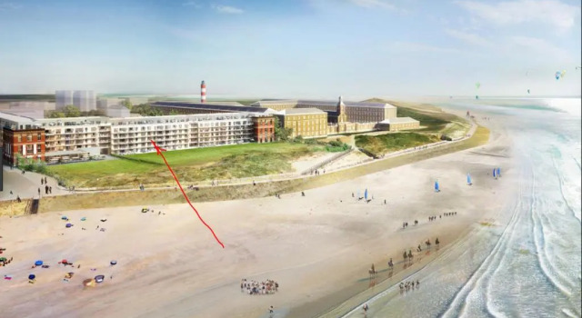 Face mer pieds dans l'eau, Varaa Hotelli Berck-sur-Mer 