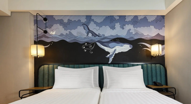 Deluxe Twin room Luminor Hotel Purwokerto By WH