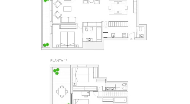 Апартаменты M Bas159 D Plex de 3 Dormitorios Amplio Lumino
