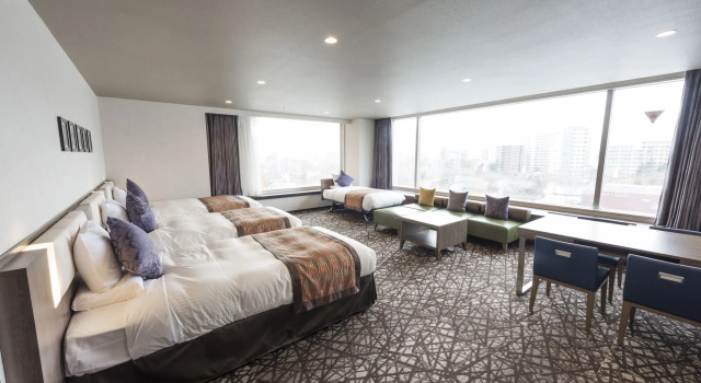 Четырёхместный номер Deluxe HOTEL MYSTAYS Sapporo Nakajima Park