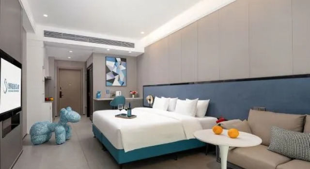 Люкс с 2 комнатами с видом на город Yutai Hotel Apartment (Dongmen Pedestrian Street Luohu Port Branch)