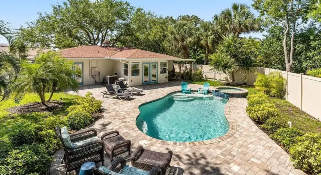 Home with Pool & Hot Tub Close to Beach