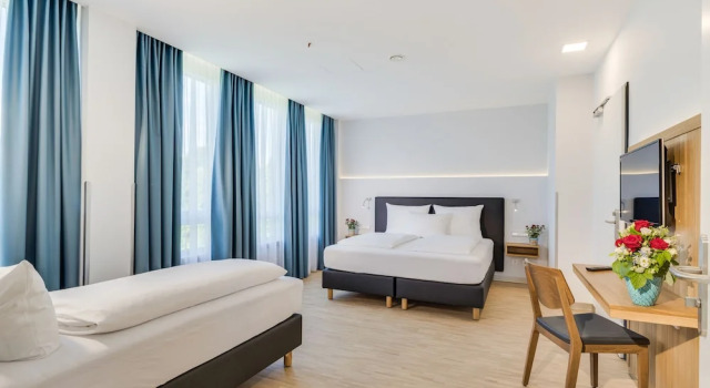 1 yatak odası Standart üç kişilik oda Hotel‑Etage Apfelrot managed by Hotel Apfelbaum