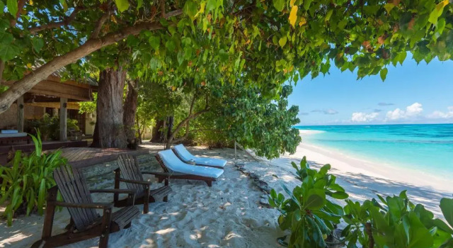 Hytte ved stranden Denis Private Island