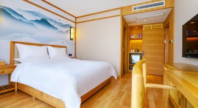 Люкс с 2 комнатами с видом на реку Qianting Zen Designer Hotel (Chongqing Wanzhou Wanda Plaza)