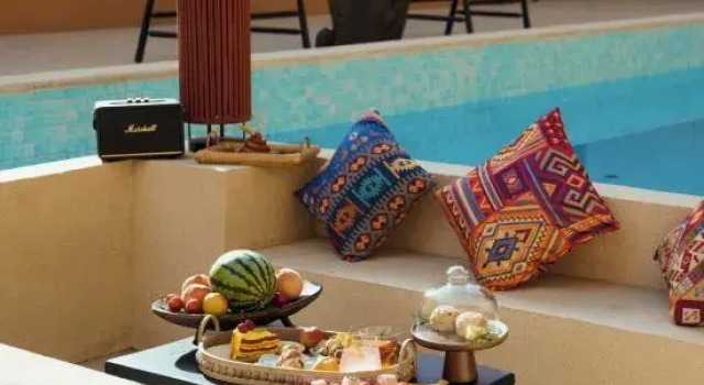 Dunhuang·Boman Oasis Resort, Book Ferieresort Hoteller i Jiuquan med pool, Swimmingpool