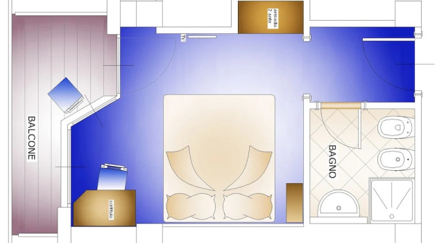 Двухместный номер Standard с балконом Hotel Larice Bianco