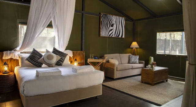 Номер Standard с видом на окрестности Zoofari Lodge at Taronga Western Plains