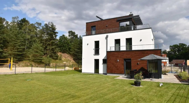 Коттедж 5 Sterne-Ferienhaus-See-Sauna-Kamin-Garten im Naturpark