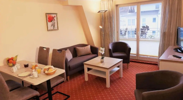 Семейные апартаменты с 2 комнатами с балконом Hotel Villa Meeresgruss