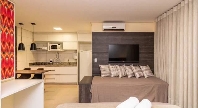 Flat Moderno No Setor Bueno   Edifício The Expression   Andar Alto   Th1607, Забронировать Отель Отели Гояния с бассейном, рядом с Parque Vaca Brava, Бассейн