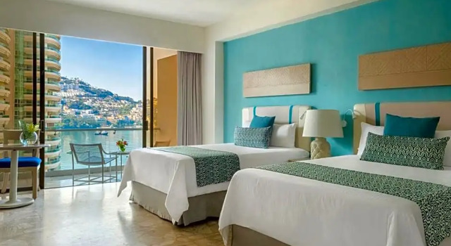 Четырёхместный номер Deluxe с частичным видом на океан Grand Hotel Acapulco