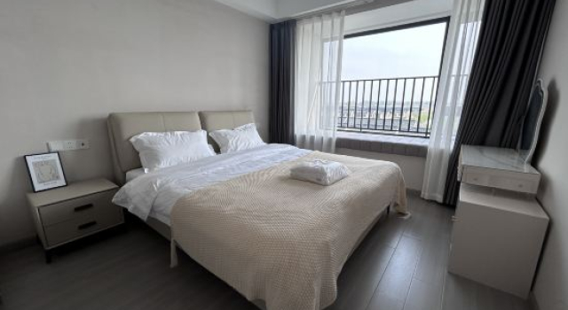 Люкс с 2 комнатами с балконом Haining Yanguan Qingmo Boutique Stay