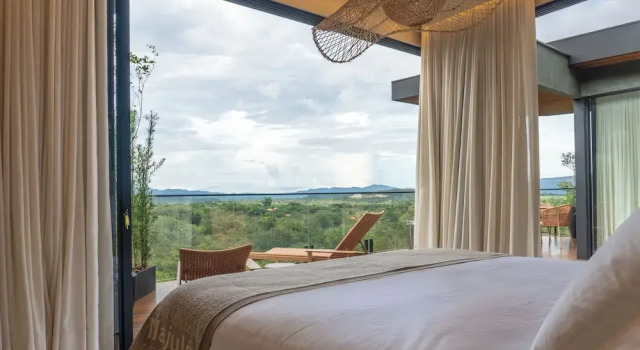 Вилла с балконом и с видом на горы Majulê Ecolodge