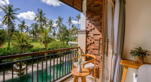 Двухместный номер Deluxe с видом на бассейн Kahayana Suites Ubud