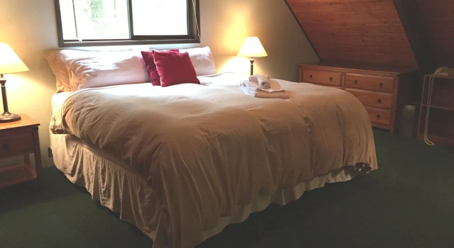 Snowline Cabin #98 A pet Friendly Cabin With a Wood Stove, hot tub and Wifi!, Buchen Sie Ferienhaus Villen in Glacier, Villa