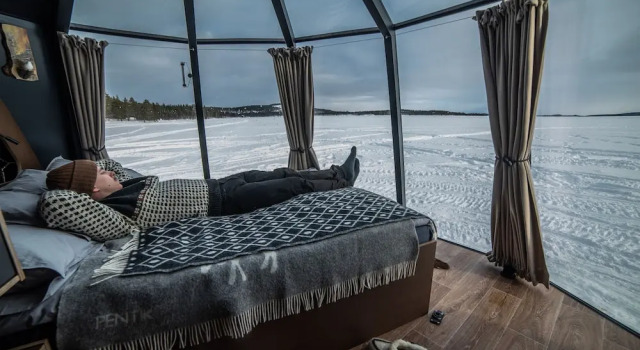 SnowLounge AuroraHut GlasIgloos IceHotel, Buchen Sie Ferienhaus Hotels in Lappland mit Parkplatz, Parkplätze