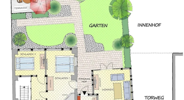 Апартаменты с видом на сад Gästehaus Altstadtzauber