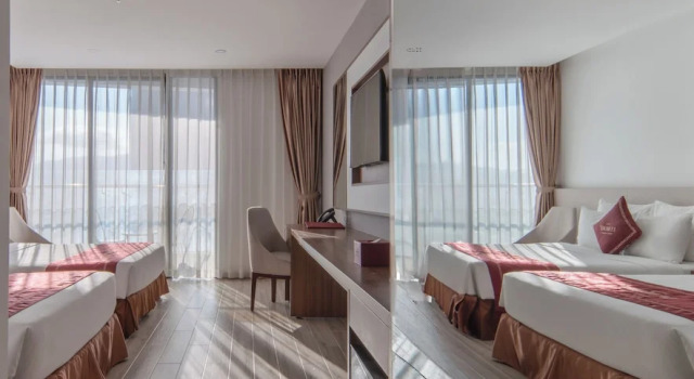 Четырёхместный номер Standard c 1 комнатой с видом на город LeMore Hotel Nha Trang