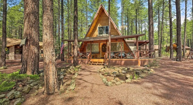 Коттедж A-frame Pinetop Lakeside Cabin Under the Pines!