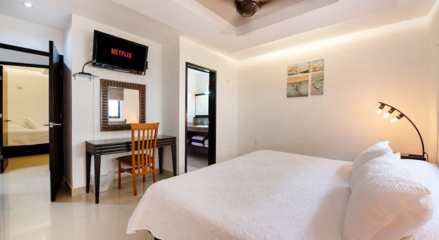 Family vacations apartment ocean view, Rezervasyon Daire Cancún havuzlu oteller, Backstage Theatre yakınında, Yüzme Havuzu