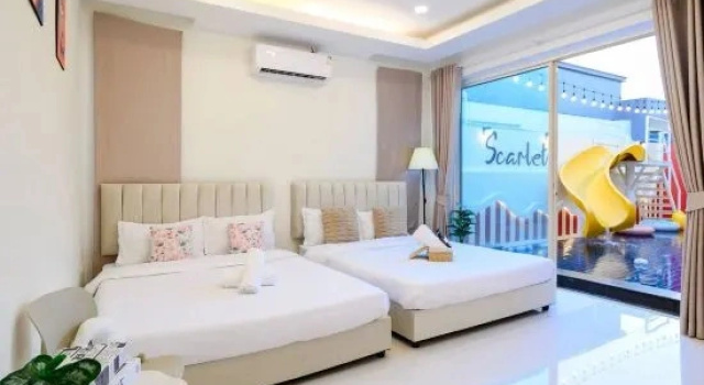 Private Pool Villa Pattaya Jomtien 3 bedrooms - Scarlet Pool Villa, Забронировать Вилла Отели На Чом Тхиан с парковкой, Парковка
