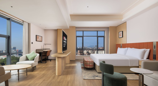 Номер Deluxe Hilton Garden Inn Dongguan Wanjiang Jiangjing Road