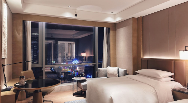 Четырёхместный номер Deluxe с видом на город Baotou Marriott Hotel