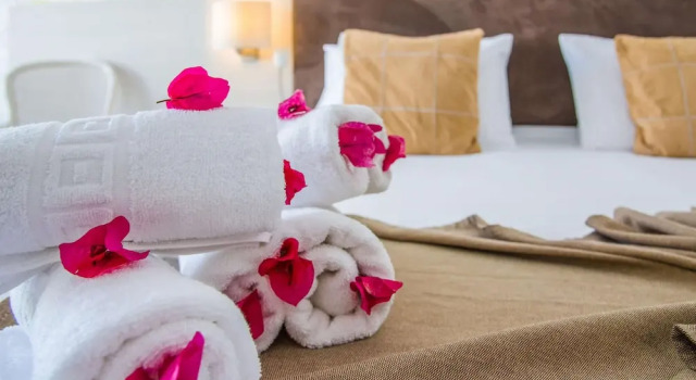 Номер с видом на море Kalyves Beach Hotel