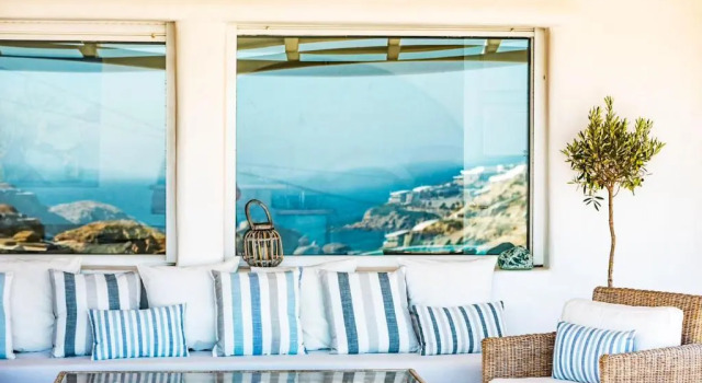 6 bedrooms villa at Platis Gialos 800 m away from the beach with sea view private pool and enclosed garden