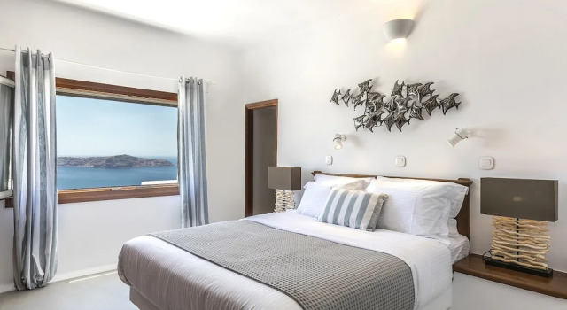 Вилла с балконом и с видом на море 180° Caldera by Stylish Stays