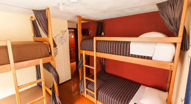 Кровать в общем номере Papachos Hostel