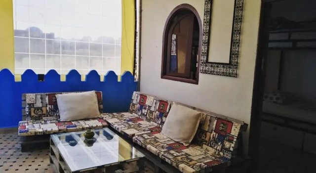 Кровать в общем номере Tangier Kasbah Hostel