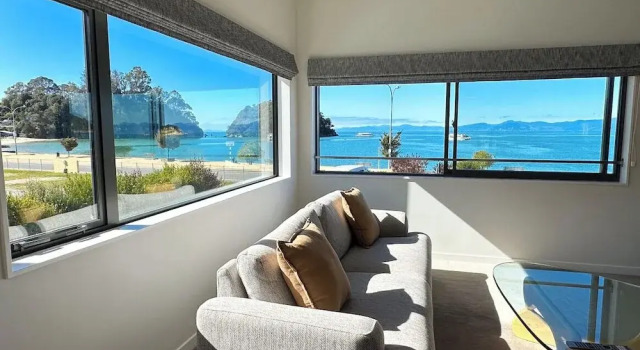 Апартаменты с 2 комнатами с балконом и с частичным видом на море Kaiteriteri Recreation Reserve Apartments