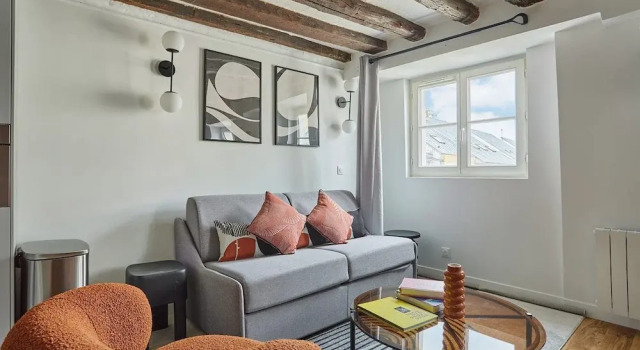 Charming Flat 1 Bedroom Le Marais Beaubourg, Забронировать Апарт-отель Апарт-отели Парижа, рядом с Federico García Lorca Garden, Апарт-отель