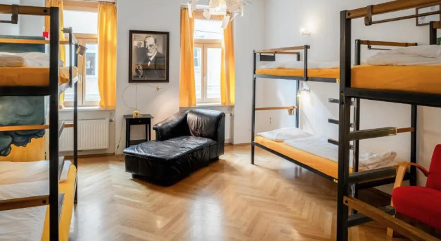 Кровать в общем номере Vienna Hostel Ruthensteiner
