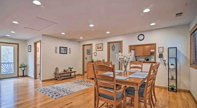 Коттедж с 2 комнатами с балконом Riverfront Elkins Home w/ Fireplace & Deck!