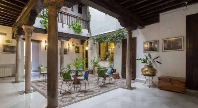Кровать в общем номере Casa del Capitel Nazarí