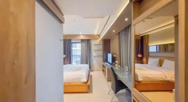 Warm And Minimalist Studio Apartment At Patraland Amarta, Book Apartment Sleman Yogyakarta Province