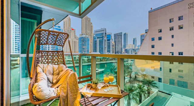 Квартира Marina Elegance: Walk to JBR Beach & Ain Dubai, Забронировать Апартаменты/квартира Дубай Эмират Дубай, рядом с Dubai Marina Yacht Club