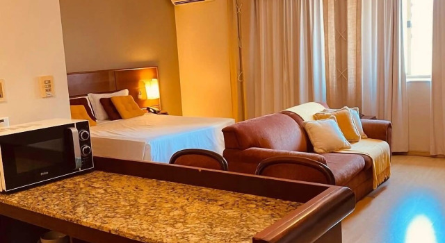 Apart-hotel, piscina, TV a cabo, academia