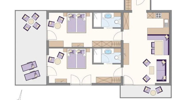 Апартаменты с 2 комнатами Tschuggmall Appartements