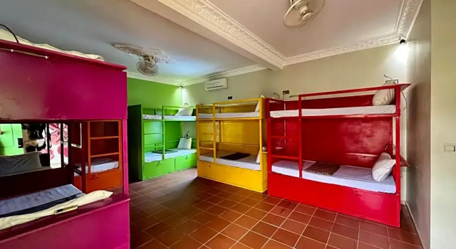 Кровать в общем номере The Funky Village