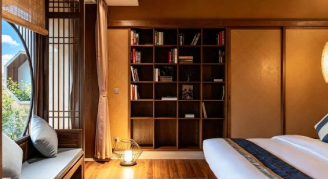 Двухместный люкс с балконом и с видом на реку Banjiangxia  Guesthouse