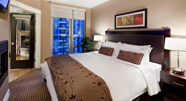 Кровать в общем номере The Parkside Hotel & Spa