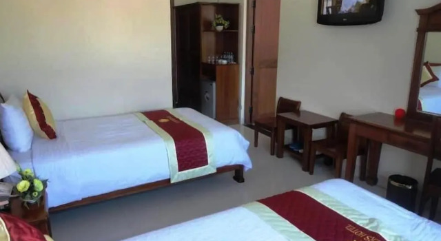Четырёхместный семейный номер Standard с частичным видом на океан Hoang Yen Canary Hotel