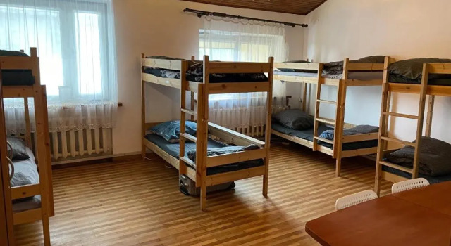 Кровать в общем номере Hostel POPLAWOK