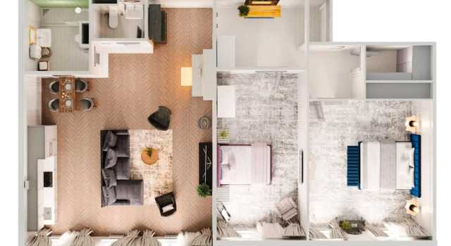 Апартаменты PiterApartments (ПитерАпартментс) на набережной Кутузова