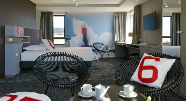 Двухместный номер Deluxe с балконом и с видом на океан Hostellerie de la Pointe Saint-Mathieu - SPA & Restaurant